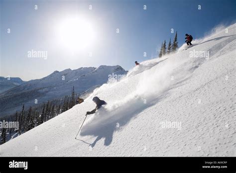 Helicopter Skiing British Columbia Canada Stock Photo Alamy
