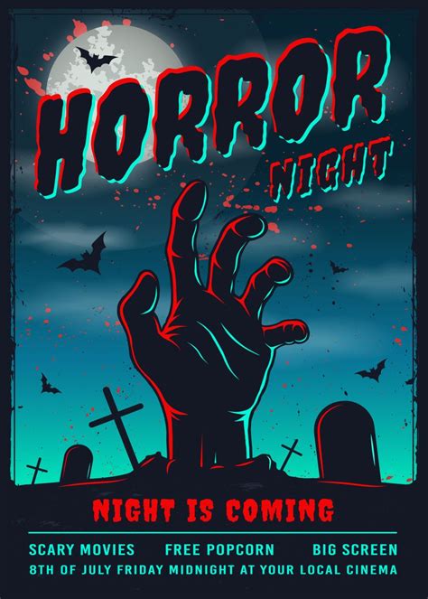 Retro Horror Film Posters Poster Picture Metal Print Paint By