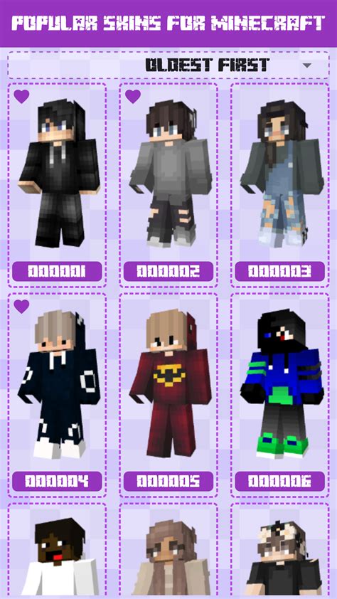 Popular Skins For Minecraft Pejpappstore For Android