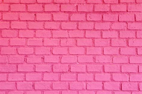Hellodecor Polyester Fabric 7x5ft Pink Brick Wall Valentines Day