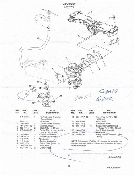Onan Generator Carburetor Parts Diagrams