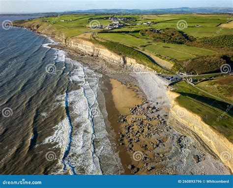 Aerial View Of Southerndown And Dunraven Bay On The Bristol Channel