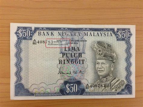 The malaysian ringgit is the currency of malaysia. 50 Ringgit Dollar Malaysia Old Rare