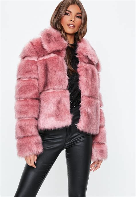 blush premium faux fur cropped jacket winter vacation outfits faux fur cropped jacket winter