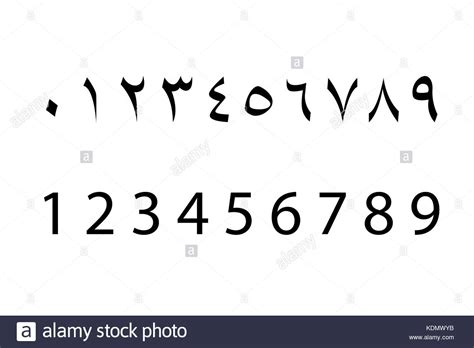 Set Of Arabic Numbers Vector Stock Photo Alamy