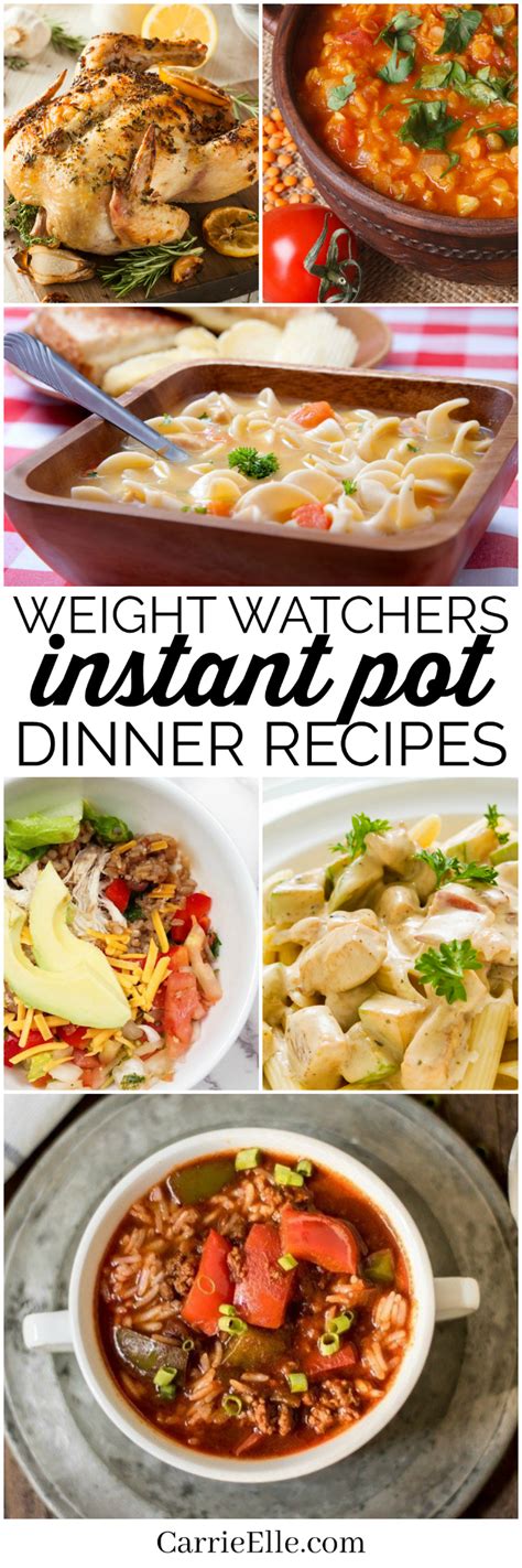Here are the best homemade weight watchers dinner ideas! Weight Watchers Instant Pot Dinner Recipes with ...