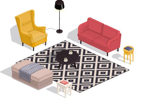 Download Living Room Isometric Projection Interior Design Services
