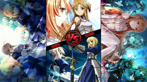 Asuna Vs Saber By Dinocojv On Deviantart