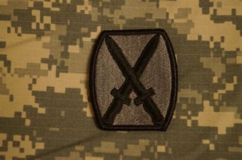 New Military Patch Us Army 10th Mountain Division Acu Authentic Perfect