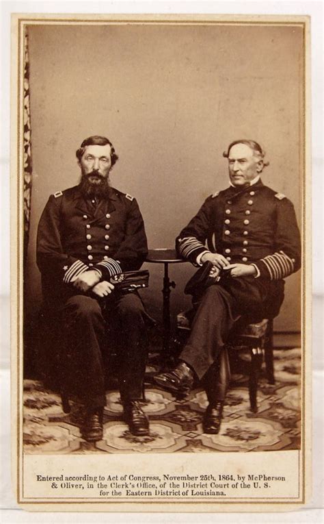 1860s Civil War Cdv Photograph Of Admiral David Farragut And Captain