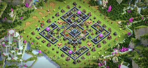 Best Anti 2 Stars Base Th13 With Link Hybrid Town Hall Level 13 Base