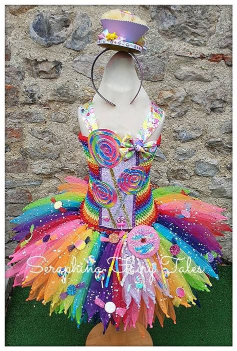 girls rainbow candyland tutu dress costume lined glitter candy sweet land christmas or