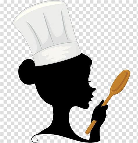 Free Download Chef Cooking A Woman Chef With A Spoon In Her Hand Silhouette Of Chef