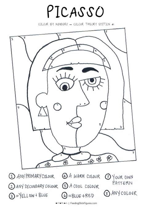Image Result For Pablo Picasso Coloring By Color Warm Cold Picasso