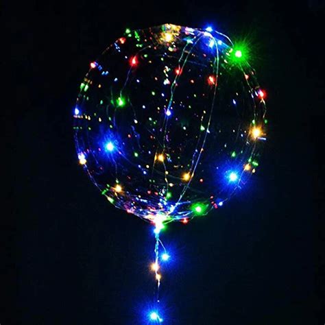 1824inch Handle Led Balloon Luminous Transparent Helium Bobo Ballons