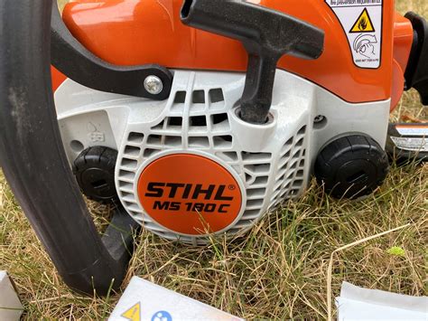 Lot 121 Stihl Ms180c Chainsaw Woils And Extra Chains Adams