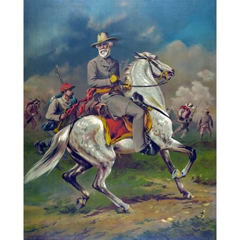 General Robert E Lee On His Horse Poster Print By Henderson Achert Co