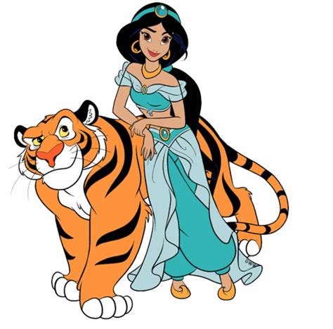 Princess Jasmine And Rajah The Tiger Disney Characters Vector Disney Jasmine Disney Aladdin