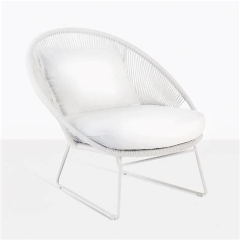 Natalie Outdoor Relaxing Lounge Chair White The Party Rentals