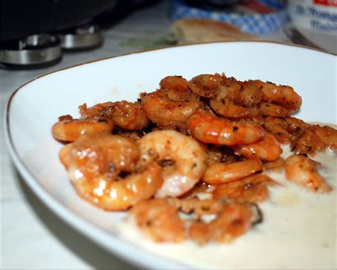Crevettes marinée à la sauce soja au barbecue Crevettes marinées