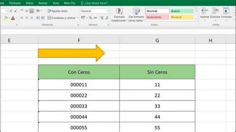 Cómo Quitar o Poner Ceros a la Izquierda en Excel con una Fórmula