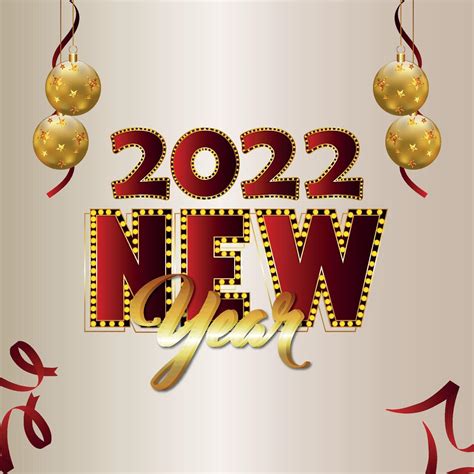 Happy New Year 2022 Invitation Card With Creative Text Effect 2290423
