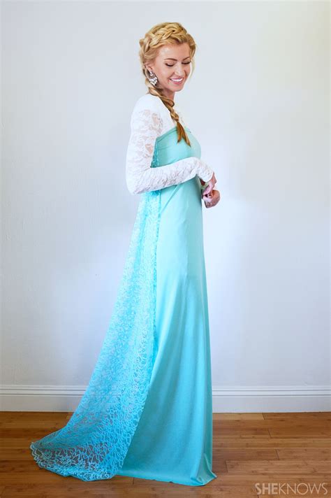 Easy Diy Elsa Dress Halloween Costume Disney Princess Halloween