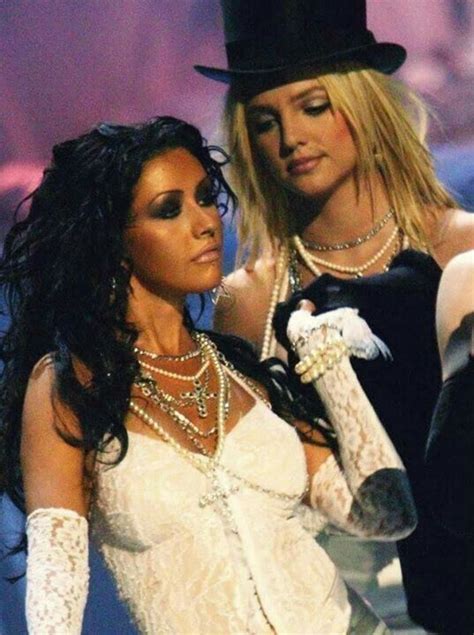 Britney Spears And Christina Aguilera Mtv Vmas Like A Virgin 2003