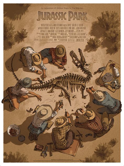 The Blot Says Jurassic Park Movie Poster Screen Print