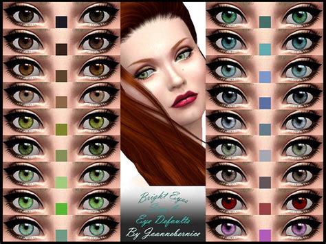 Joannebernices Bright Eyes Replacement Defaults Sims Sims 4 Cc