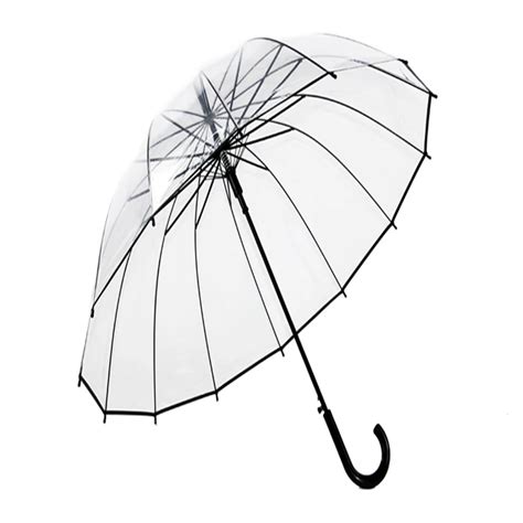 14k Thicker Clear Umbrella Women Long Handle Japan Korean Style
