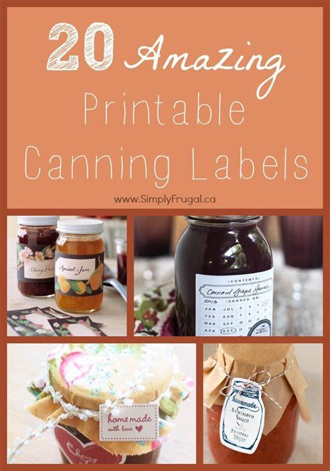 20 Free Printable Canning Jar Labels Canning Jar Labels Canning