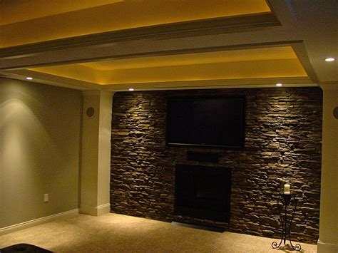 Basement I Finished Faux Stone Wall Faux Stone Wall Interior Faux