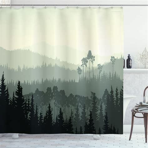 Forest Shower Curtain The Panorama Of A Valley And Mystic Forest Of