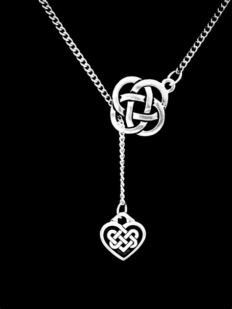 Celtic Knot Necklace Celtic Heart Jewelry Celtic Necklace Etsy