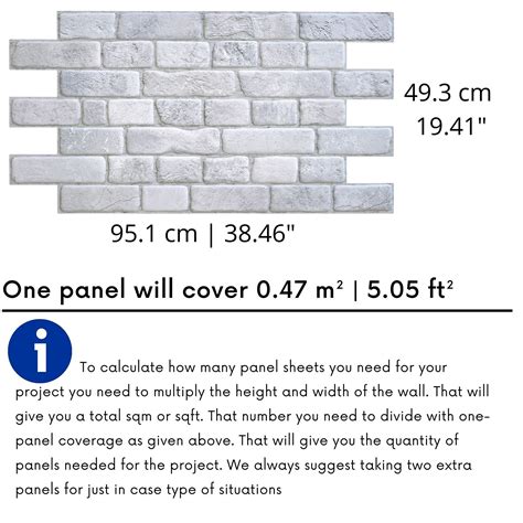 Buy Novecrafto Brick Effect Wall Panels Set Of 4 Panels 188 M 20