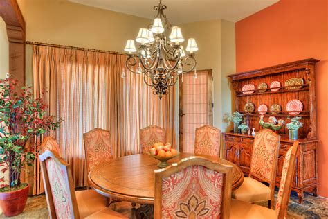 English Desert Home Great Room Traditional Dining Room Phoenix