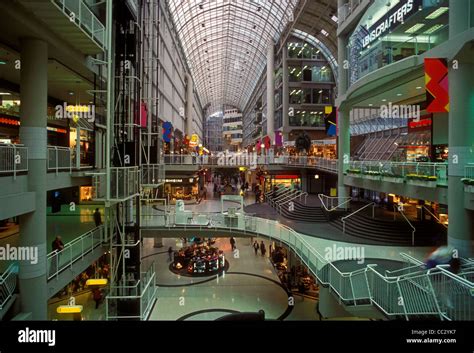 Eaton Centre Shopping Mall Office Complex Toronto Ontario Stock