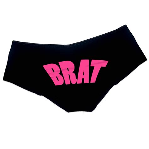 Brat Panties Panties Ddlg Clothing Sexy Slutty Cute Submissive Funny Panties Booty Bachelorette