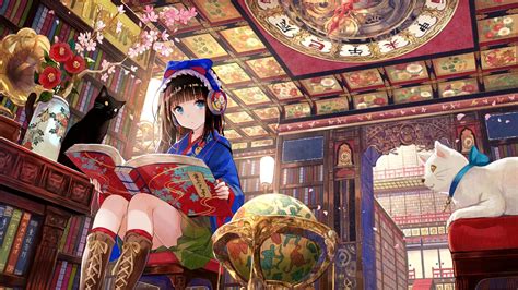 Anime Library Wallpapers Wallpaper Cave