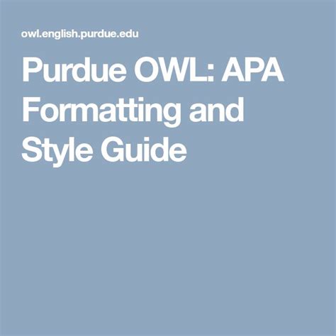 Check spelling or type a new query. Purdue OWL: APA Formatting and Style Guide | Writing lab ...