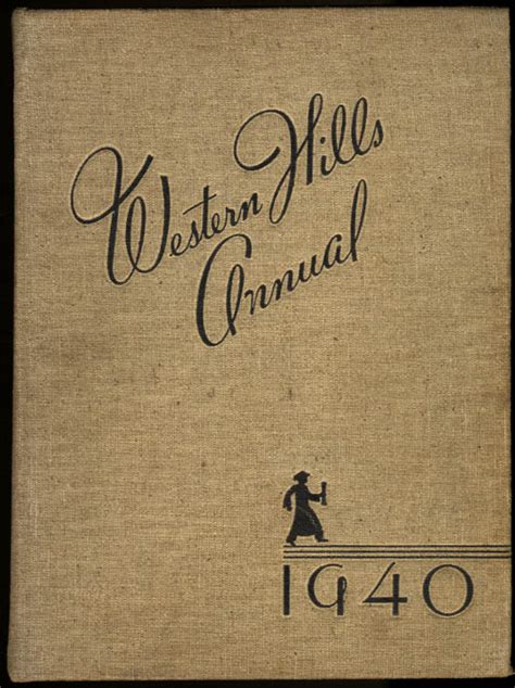 Western Hills Annual 1940 Yearbook Western Hills High School Cincinnati
