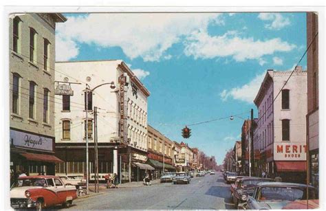 Main Street Cars Washington Indiana 1950s Postcard Bidstart Item