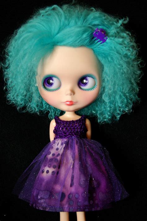 Blythe Blue Green Hair Green Hair Colors Purple Blythe Dolls