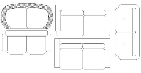 Multiple Two Seated Sofa Set Blocks Cad Drawing Details Dwg File Cadbull