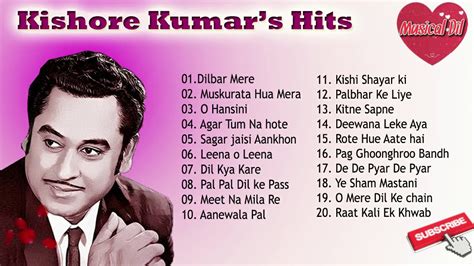 Kishore Kumar Hits Best Of Kishor Kumar Purane Gaane Old Hindi