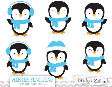Penguin Clipart Boy Penguins Clipart Baby Penguin Clipart Etsy