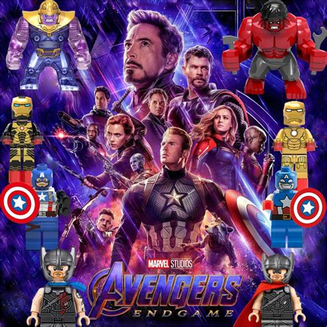 Avengers Endgame Legoed Marvel Captain America Iron Man Hulk Thor Black