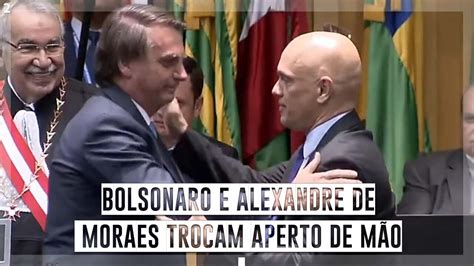 Bolsonaro E Alexandre De Moraes Trocam Aperto De Mão Em Posse De Ministros Do Tst Tv Política