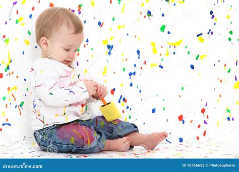 Paint Baby Stock Photo Image Of Hair Painting Baby 16766652